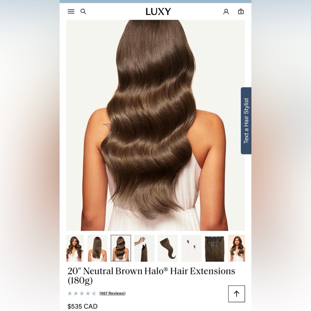 LUXY Neutral Brown Halo Hair Extensions - BNIB